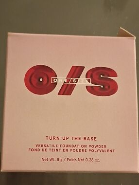 ONE/SIZE Pink Packaging Foundation Powder with Red Logo